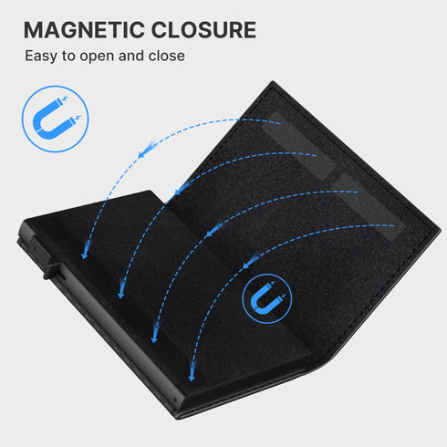 Typecase Mens Wallet Card Holder for Tracker: Leather Smart Wallet for Men Compatible with Apple Tracker, RFID Blocking, Slim, Minimalist - 9-14 Card Capacity | ID Window | Cash Slot